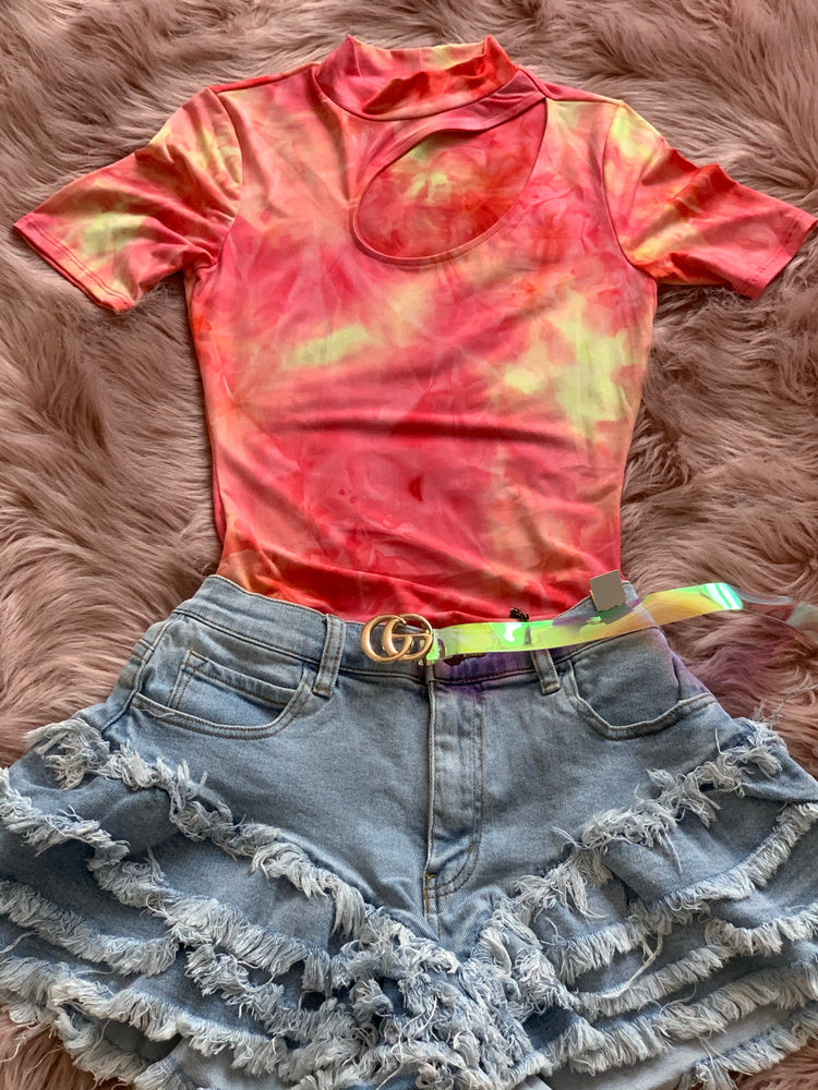 
                
                    Load image into Gallery viewer, Tie dye Slash Bodysuit
                
            