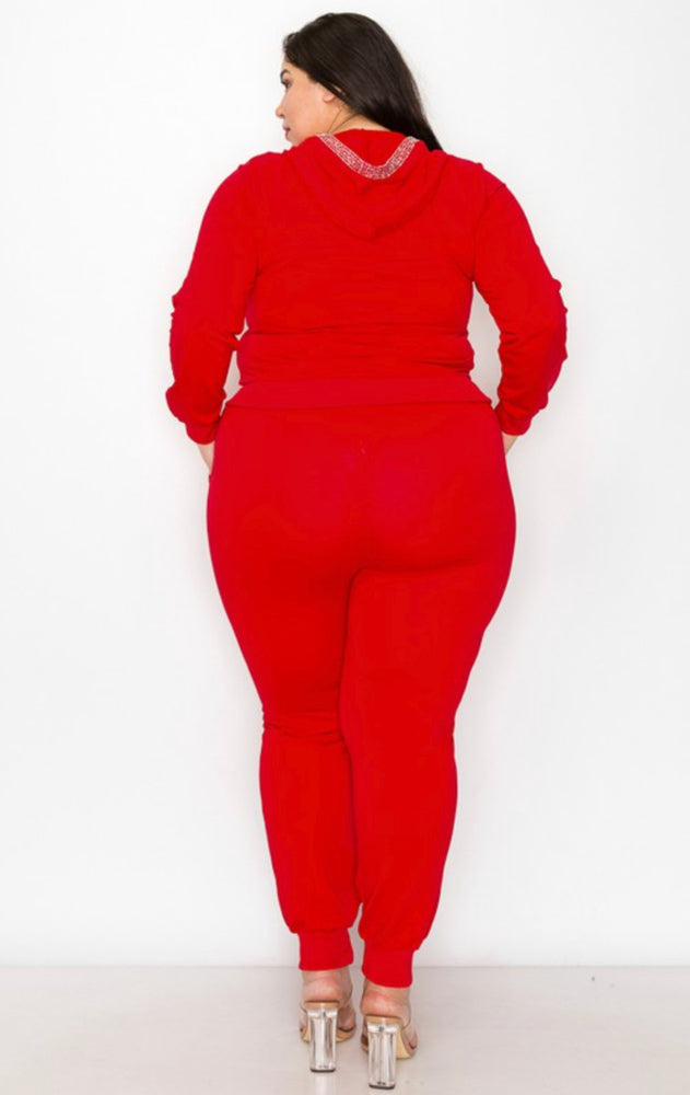 
                
                    Load image into Gallery viewer, Rhinestone Jogger Plus Size
                
            