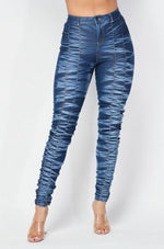Ruched Skinny Jeans