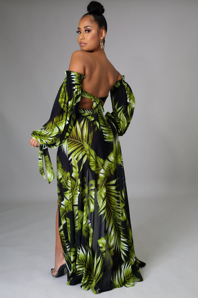Tropical Palms Skirt (Cover up-Falda para traje de baño)